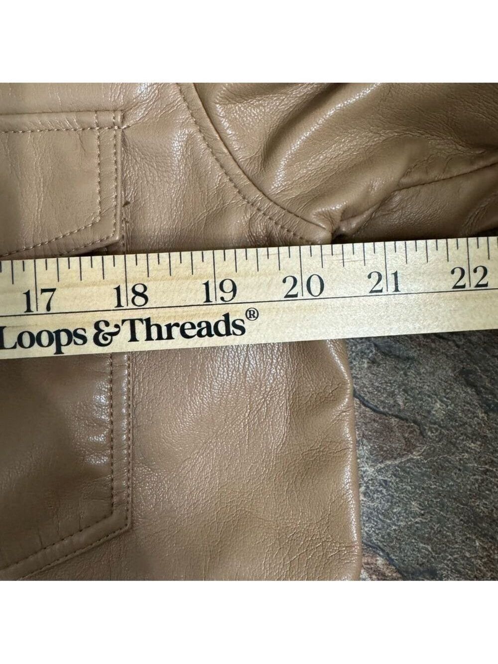 Wilfred Aritzia Camel Faux Leather Shacket XS - Picture 11 of 12